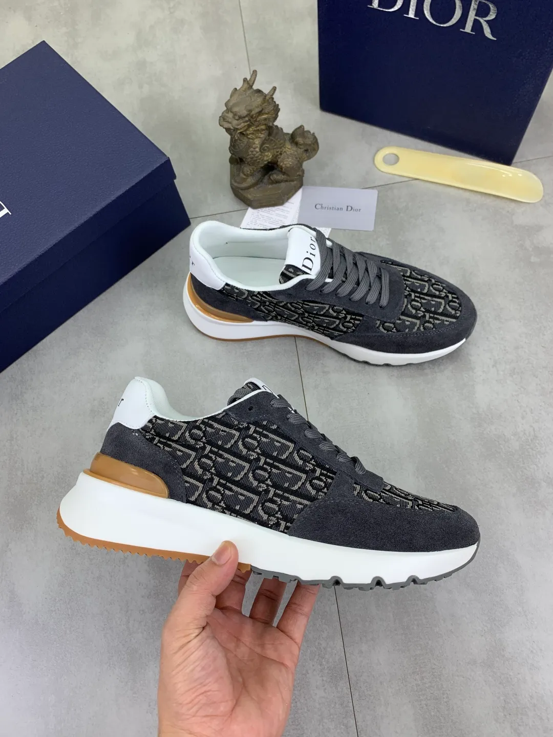 Men's Men's Shoes💰P440💰[New Style]🆘[Dior] 2025 Dior Original Lace-up Low-top Men's Shoes Classic casual shoes 🔥This model is the official classic model with high quality and made by famous original designers. It is made of high-quality cowhide with original materials➕comfortable and breathable mesh lining➕pigskin insole. The perfect last shape and generous and fashionable design have attracted many consumers and are suitable for drivers to drive🚗. What you want is the best quality in the market. Color: 4️⃣Color Code number: 38--44 (45 customized)